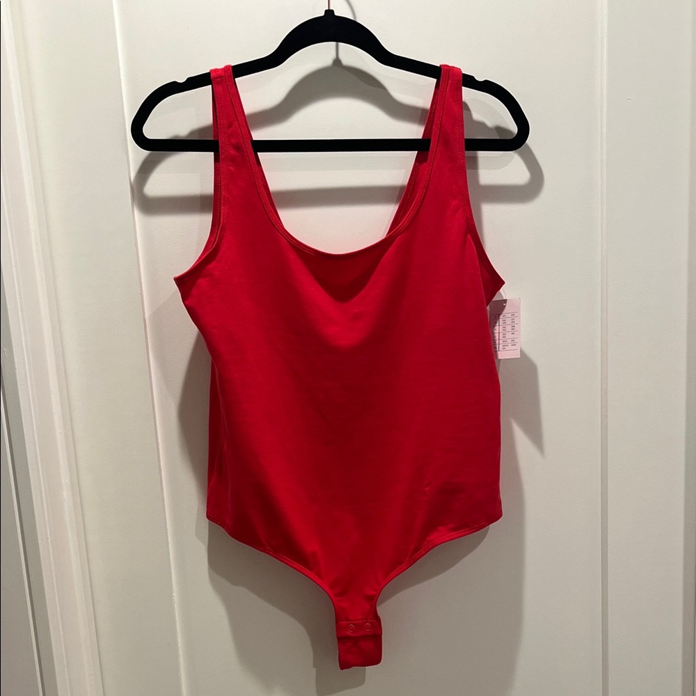 Auden Bold Red Thong Bodysuit